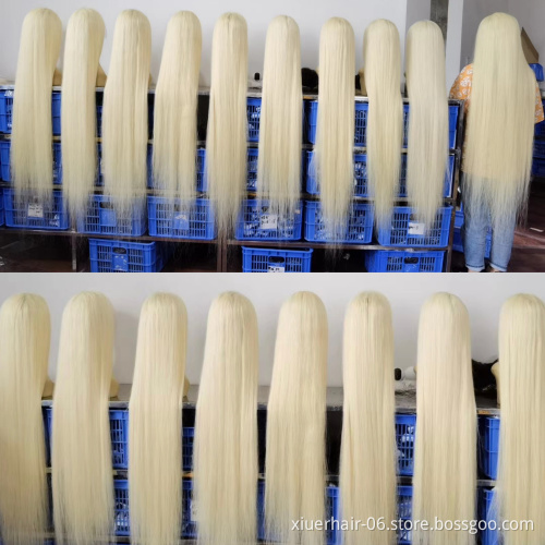 613 HD Full Lace Wig Human Hair,13x4 13x6 613 Virgin Lace Front Wig,Platinum Blonde 613 transparent Lace Frontal Wig